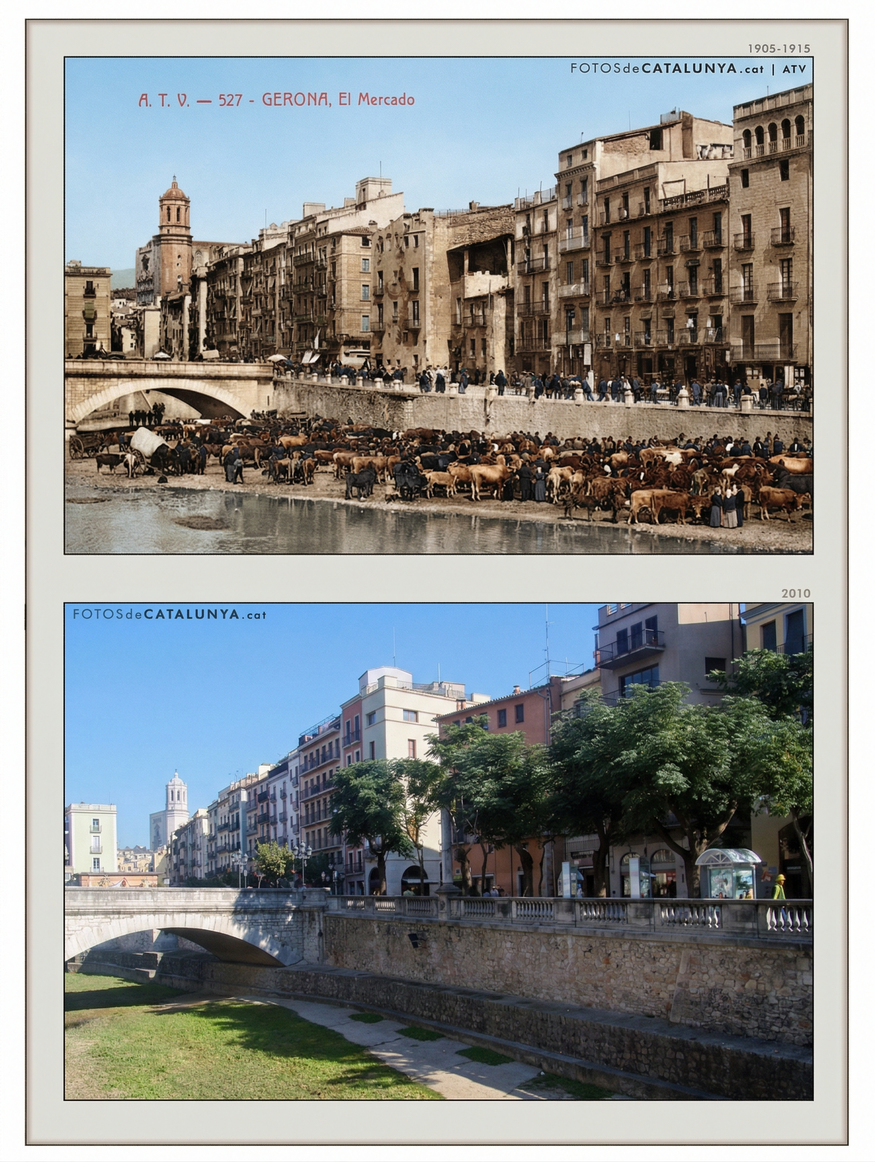Antic mercat de bestiar a la llera del riu Onyar